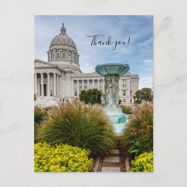 Postal Capitolio De Misuri Y Fuente Gracias Postcard (Anverso)