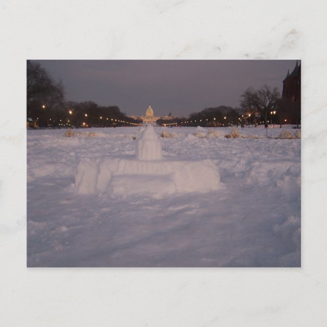 Postal Capitolio de nieve (Anverso)