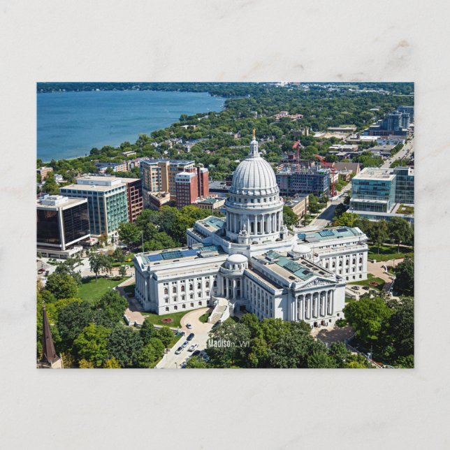 Postal Capitolio de Wisconsin, Madison (Anverso)