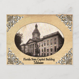 Postal Capitolio del Estado de Florida construyendo antig