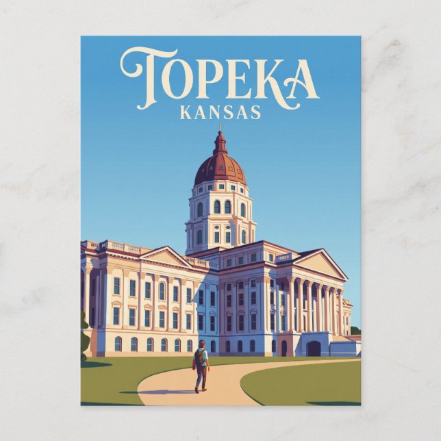 Postal Capitolio del Estado de Kansas EE. UU. (Anverso)