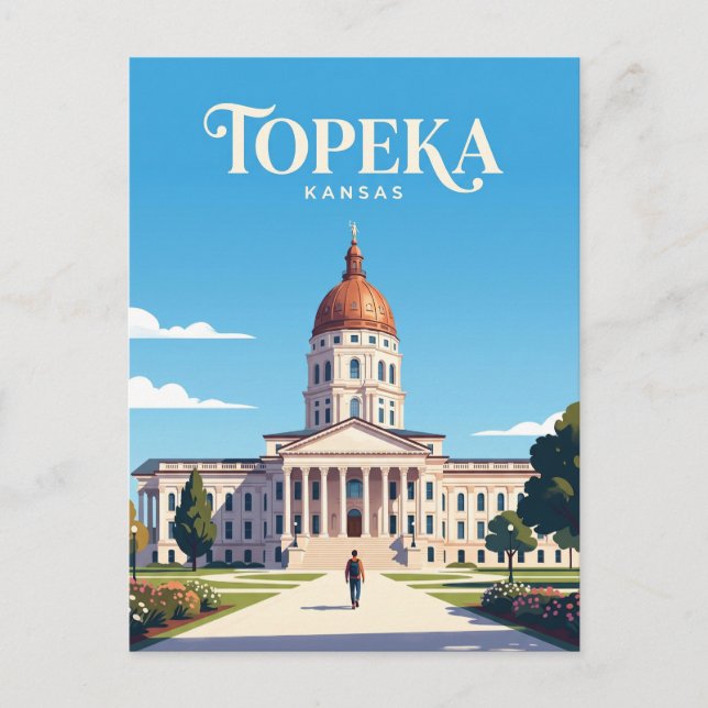 Postal Capitolio del Estado de Kansas EE. UU. (Anverso)