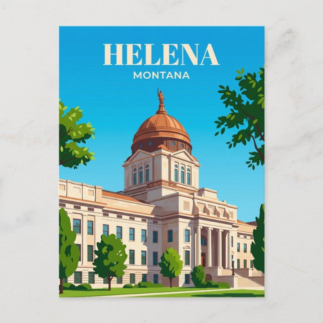 Postal Capitolio del Estado de Montana EE. UU. (Anverso)