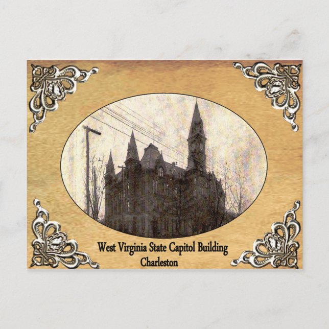 Postal Capitolio del Estado de Virginia Occidental constr (Anverso)