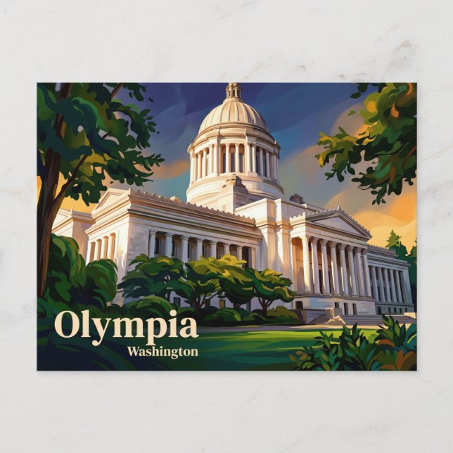Postal Capitolio del Estado de Washington EE. UU. (Anverso)