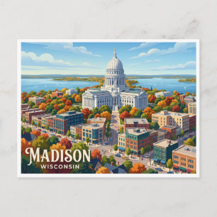 Postal Capitolio del Estado de Wisconsin Madison