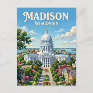 Postal Capitolio del Estado de Wisconsin Madison