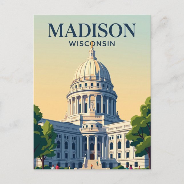 Postal Capitolio del Estado de Wisconsin Wisconsin (Anverso)
