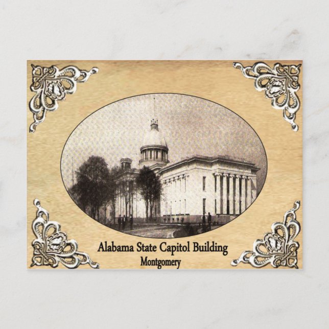 Postal Capitolio estatal de Alabama construyendo antigua  (Anverso)