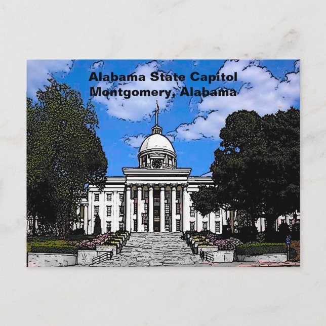 Postal Capitolio estatal de Alabama en Montgomery (Person (Anverso)