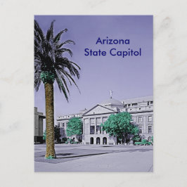 Postal Capitolio estatal de Arizona retro con toque de co