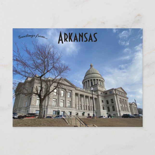 Postal Capitolio estatal de Arkansas Little Rock Arkansas (Anverso)