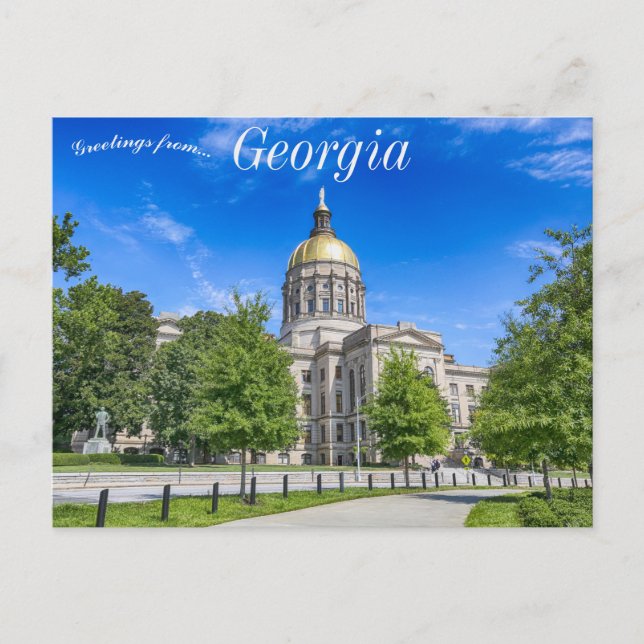 Postal Capitolio estatal de Georgia en Atlanta Georgia (Anverso)