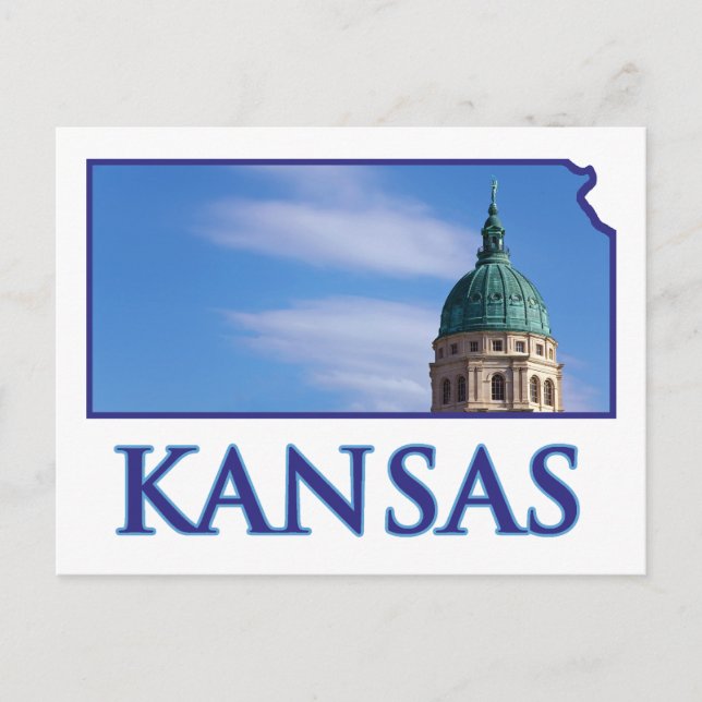 Postal Capitolio estatal de Kansas (Anverso)
