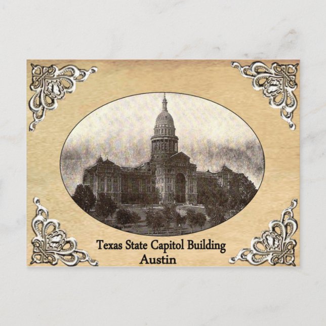 Postal Capitolio Estatal de Texas construyendo antigua po (Anverso)