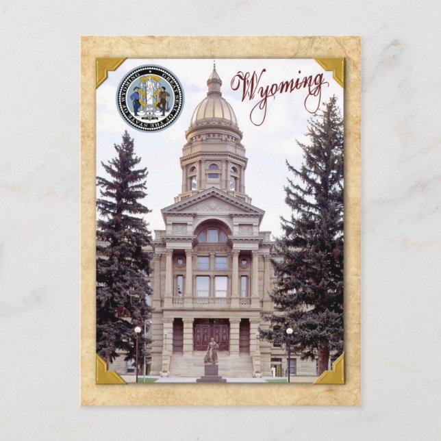 Postal Capitolio Estatal de Wyoming, Cheyenne, WY (Anverso)