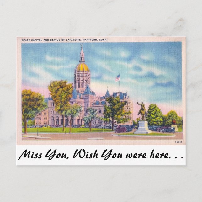 Postal Capitolio Estatal, Hartford, Connecticut (Anverso)
