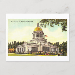 Postal Capitolio estatal vintage en Olimpia, Washington