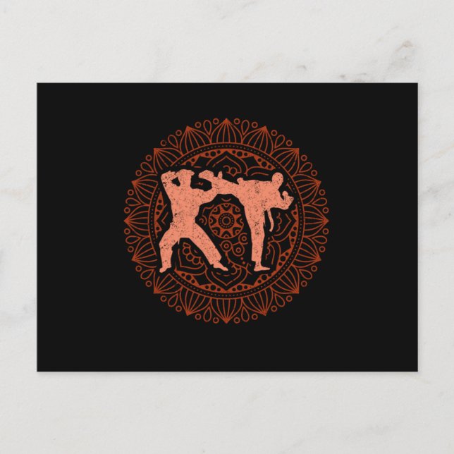 Postal Capoeira Mandala Lucha Brasileña contra la danza A (Anverso)