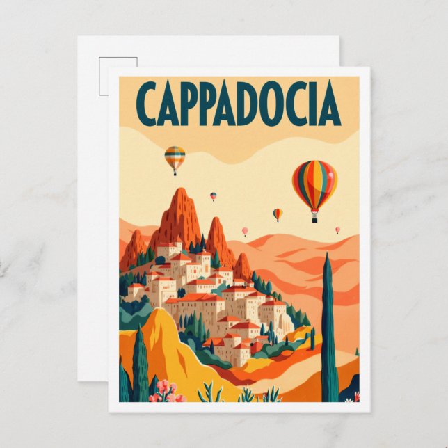 Postal Cappadocia Turkey Art vintage Travel (Anverso / Reverso)