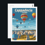 Postal Cappadocia Turquía Vintage Famous Travel Place<br><div class="desc">Cappadocia Turquía Vintage Famous Travel Place</div>
