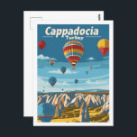 Postal Cappadocia Turquía Vintage Famous Travel Place<br><div class="desc">Cappadocia Turquía Vintage Famous Travel Place</div>