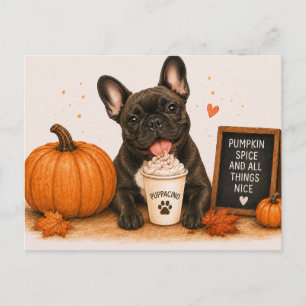 Postal Cappuccino con Especias de Calabaza para French Bu