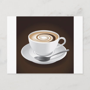 Postal Cappuccino Con Swirl