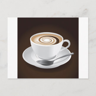 Postal Cappuccino Con Swirl