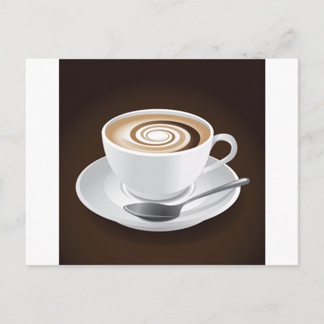 Postal Cappuccino Con Swirl (Anverso)