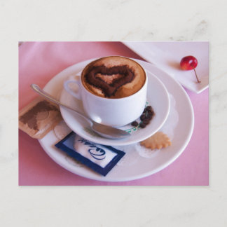 Postal Cappuccino italiano servido con amor