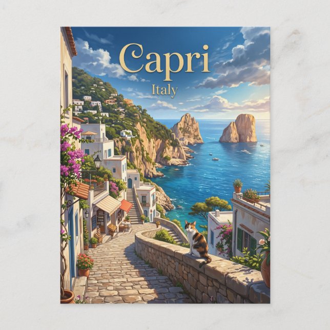 Postal Cápri Italia (Anverso)