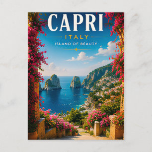 Postal 🏝️ Capri Italia Escape Costero Decoración del Hog