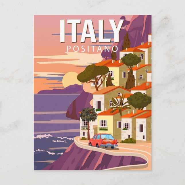 Postal Capri Italia Sorrento Nápoles Positano (Anverso)