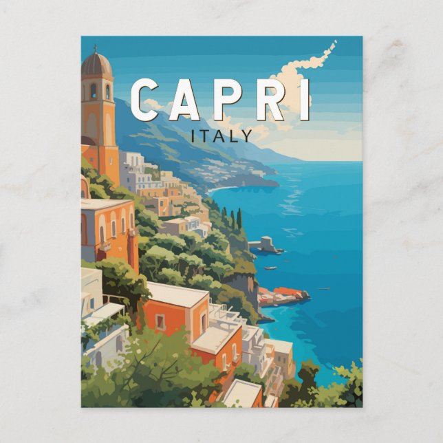 Postal Capri Italia Viaje de arte (Anverso)