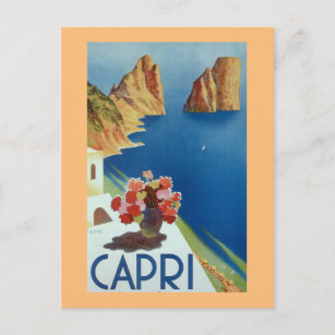 Postal Capri Italia Viaje italiano de época