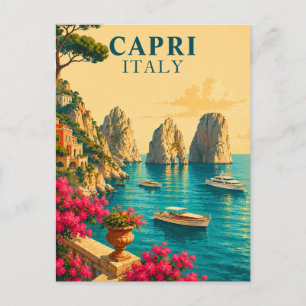 Postal Capri Italia Viajes Antiguos Faraglioni Pilas de M