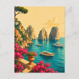 Postal Capri Italia Viajes Antiguos Faraglioni Pilas de M