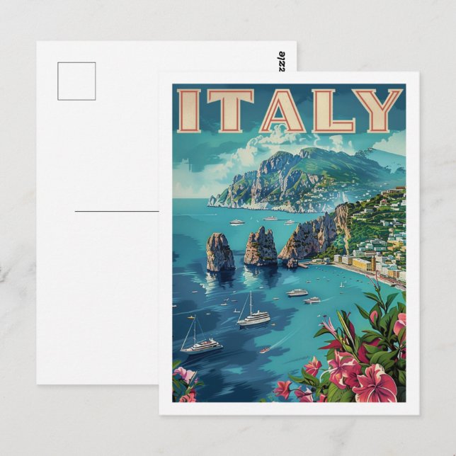 Postal Capri Italia Vintage Famous Travel Place (Anverso / Reverso)