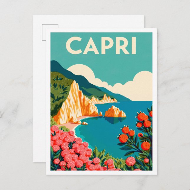 Postal Capri Italy Art vintage Travel (Anverso / Reverso)