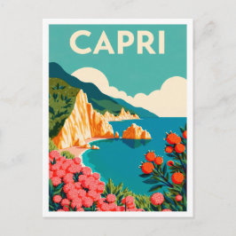 Postal Capri Italy Art vintage Travel