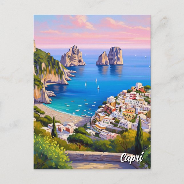 Postal Capri Italy Paiinting (Anverso)