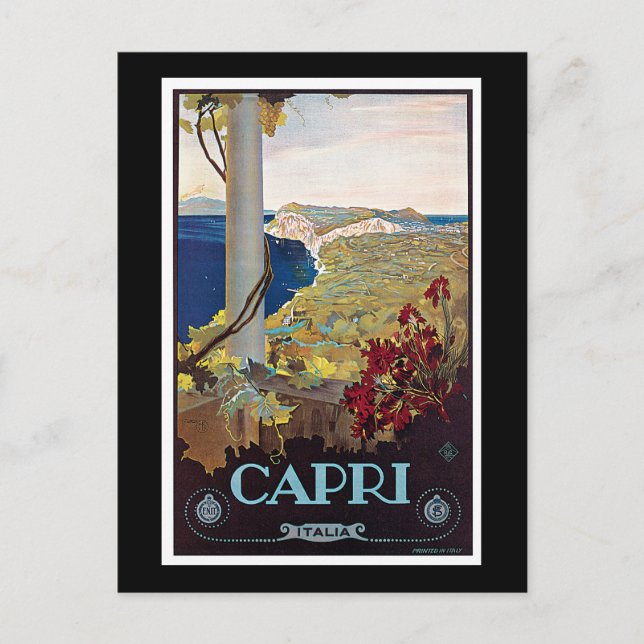 Postal Capri, Poster de Viajes por Viaje de Italia (Anverso)