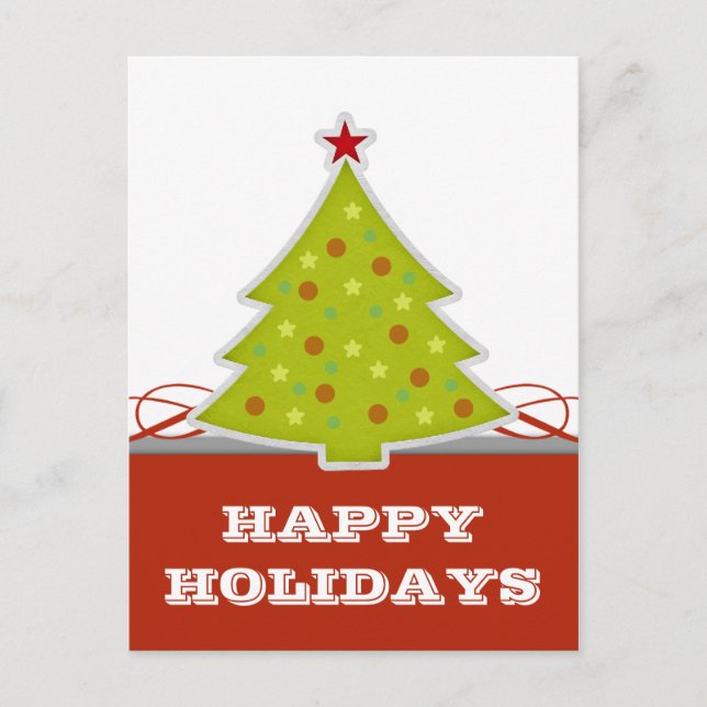 Postal caprichosa del árbol de Navidad (Anverso)