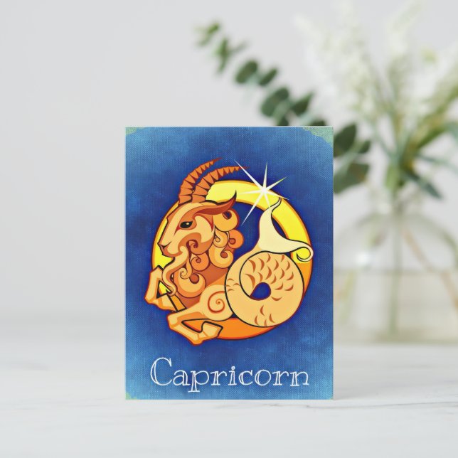 Postal Capricornio (Anverso de pie)