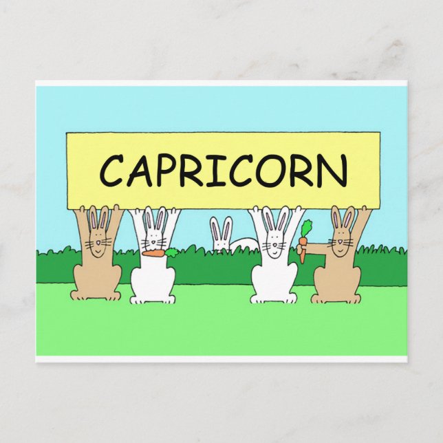 Postal Capricornio Feliz Cumpleaños Personalizados. (Anverso)