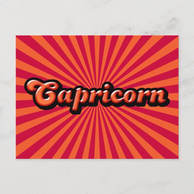 Postal Capricornio retro zodiaco (Anverso)