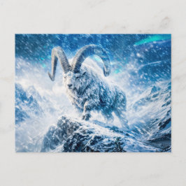 Postal Capricornio Zodíaco como Majestuoso Carnero Bajo e