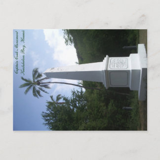 Postal Capt. Monumento a Cook Postcard Hawaii
