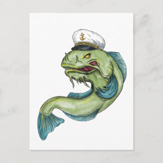 Postal Captain Catfish Tattoo
